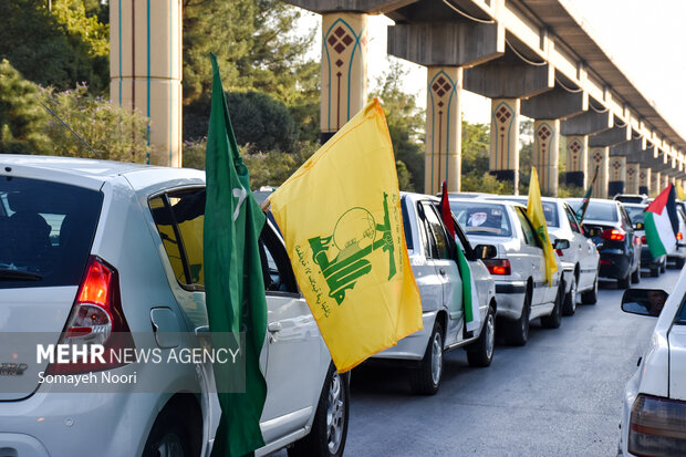 کاروان خودرویی کرمانشاهی‌ها در حمایت از عملیات «وعده صادق ۲»