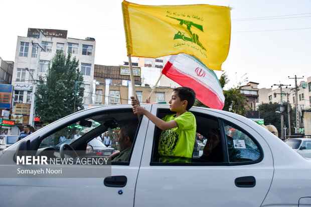 کاروان خودرویی کرمانشاهی‌ها در حمایت از عملیات «وعده صادق ۲»