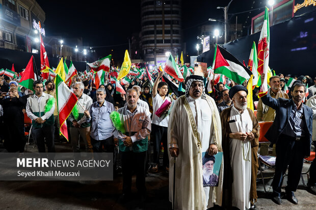 تجمع مردم انقلابی اهواز در محکومیت جنایات رژیم صهیونیستی در غزه