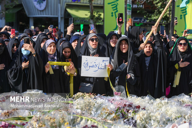 آخرین روز مراسم ادای احترام به شهید سیدحسن نصرالله درمیدان فلسطین