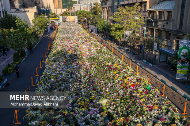 آخرین روز مراسم ادای احترام به شهید سیدحسن نصرالله درمیدان فلسطین