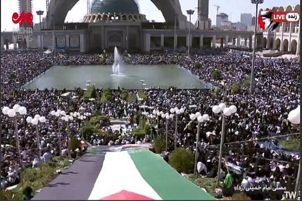 صلاة جمعة تاريخية في طهران توجه رسالة قوية الى العدو الصهيوني