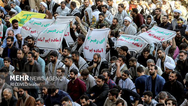 مراسم بزرگداشت مجاهد کبیر شهید حجت‌الاسلام والمسلمین سیدحسن نصرالله و همراهان ایشان در مصلای امام خمینی (ره)