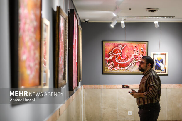 نمایشگاه آثار نقاشی‌خط «غزه در خون»