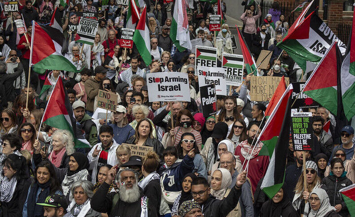 Pro-Palestinian rallies held in London to mark Oct. anniv.