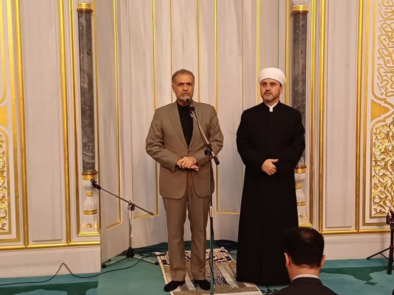 گرامیداشت شهید سیدحسن نصرالله در نماز جمعه مسکو