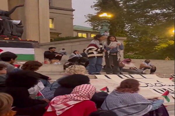 VIDEO:Pro-Palestin protest at Columbia Uni