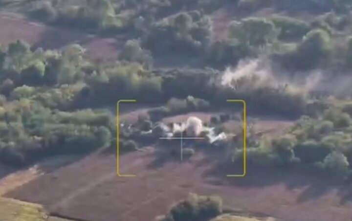 VIDEO: Russia artillery strike on Ukrainian command post