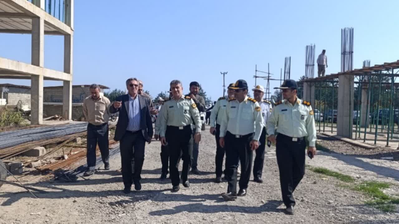 بازدید فرمانده انتظامی گیلان از پروژههای عمرانی انتظامی آستارا