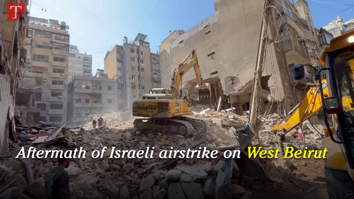 Exclusive: Aftermath of Israeli airstrike on West Beirut