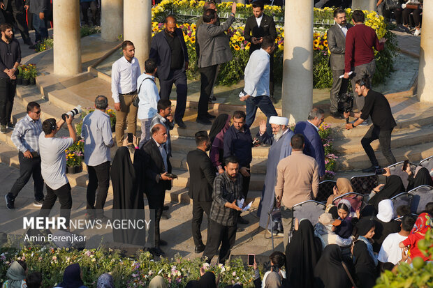 
Commemorating Hafez at his tomb in Shiraz