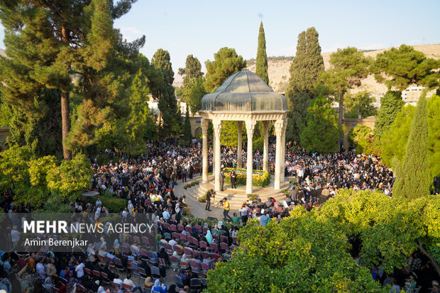 
Commemorating Hafez at his tomb in Shiraz