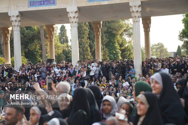 
Commemorating Hafez at his tomb in Shiraz