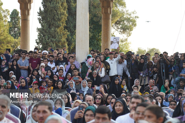 
Commemorating Hafez at his tomb in Shiraz