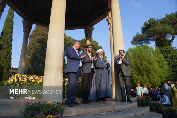 
Commemorating Hafez at his tomb in Shiraz