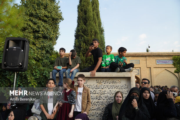 
Commemorating Hafez at his tomb in Shiraz