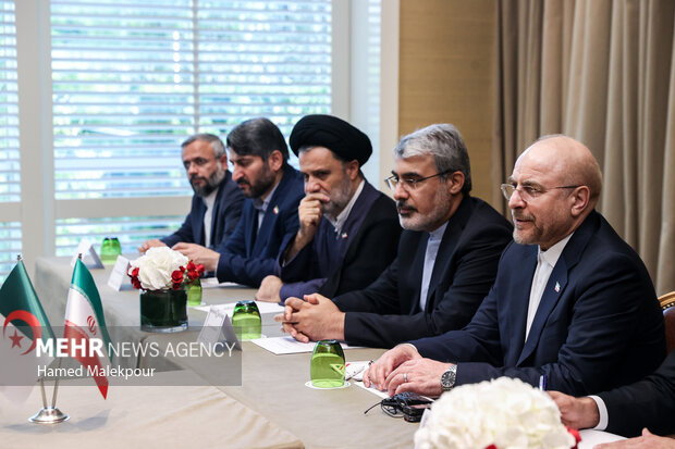 دیدار محمدباقر قالیباف رئیس مجلس شورای اسلامی با رئیس مجلس الجزایر