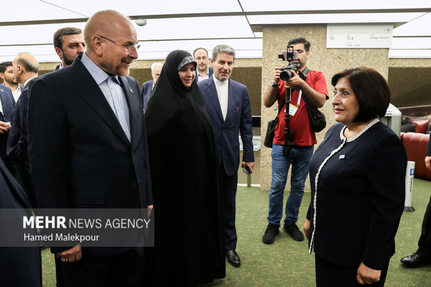 دیدار محمدباقر قالیباف رئیس مجلس شورای اسلامی با رئیس مجلس آذربایجان