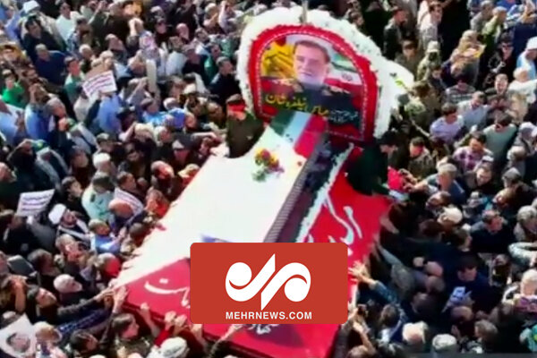 VIDEO: People in Isfahan funeral for Gen. Nilforoushan