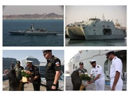 Iran IRGC, Army naval forces welcome Russia, Oman flotillas