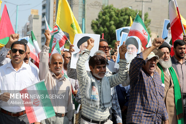 راهپیمایی ضدصهیونیستی «جمعه خشم» در بندرعباس