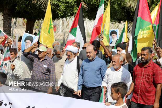 راهپیمایی ضدصهیونیستی «جمعه خشم» در بندرعباس