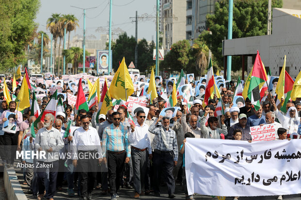 راهپیمایی ضدصهیونیستی «جمعه خشم» در بندرعباس