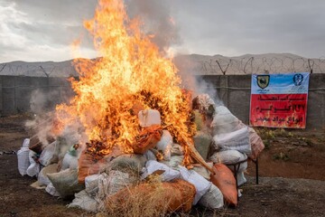 بیش از ۱۲۰۰ کیلوگرم انواع مخدر در کرمانشاه امحا شد