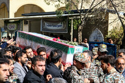 Funeral for Army air defense staff member in Kermanshah