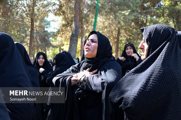 Funeral for Army air defense staff member in Kermanshah