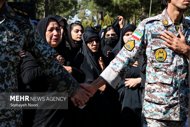 Funeral for Army air defense staff member in Kermanshah