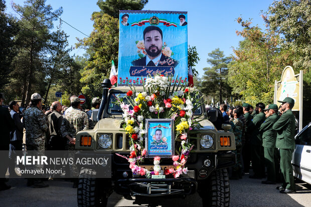 Funeral for Army air defense staff member in Kermanshah