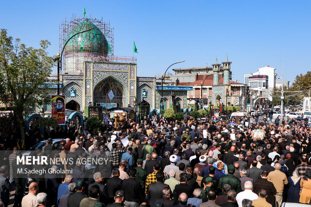 تشییع پیکر شهید امنیت «علیرضا آقاجانی» در آستانه اشرفیه