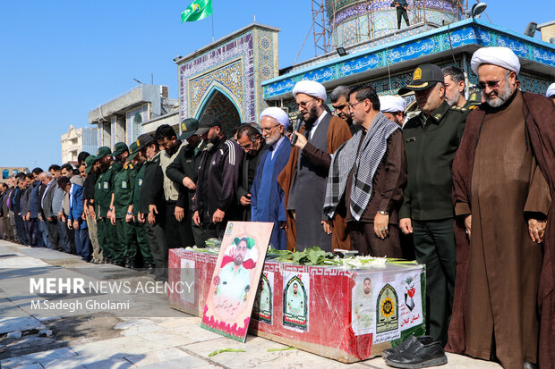 تشییع پیکر شهید امنیت «علیرضا آقاجانی» در آستانه اشرفیه