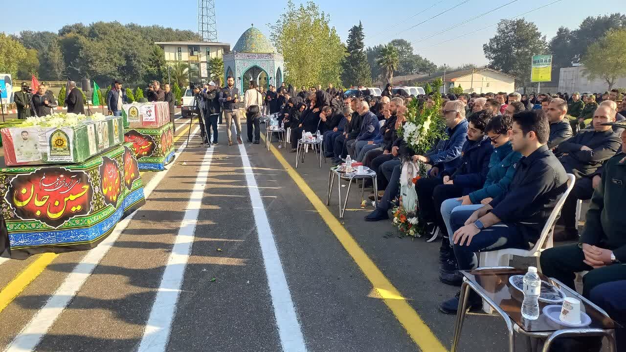 مراسم تشییع شهدای گیلانی حمله تروریستی تفتان آغاز شد