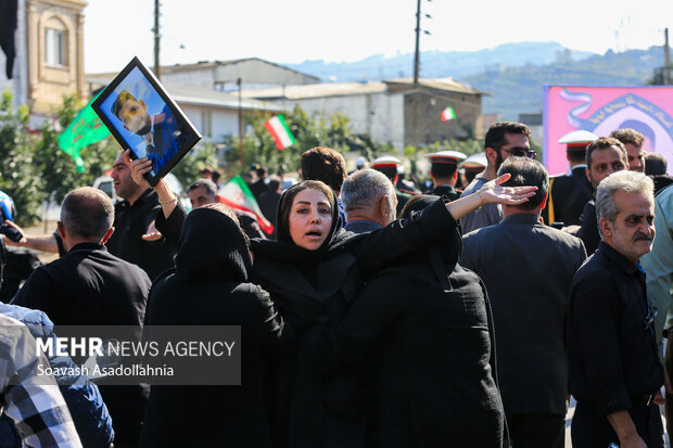 تشییع پیکر شهید «امیرمحمد شمسی» در قائمشهر