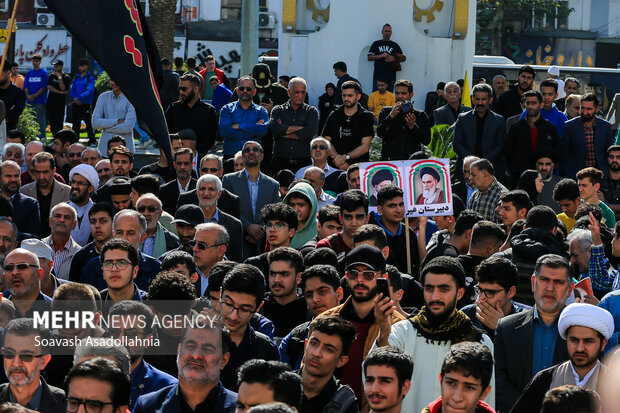 تشییع پیکر شهید «امیرمحمد شمسی» در قائمشهر