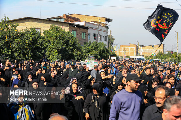 تشییع پیکر شهید «امیرمحمد شمسی» در قائمشهر