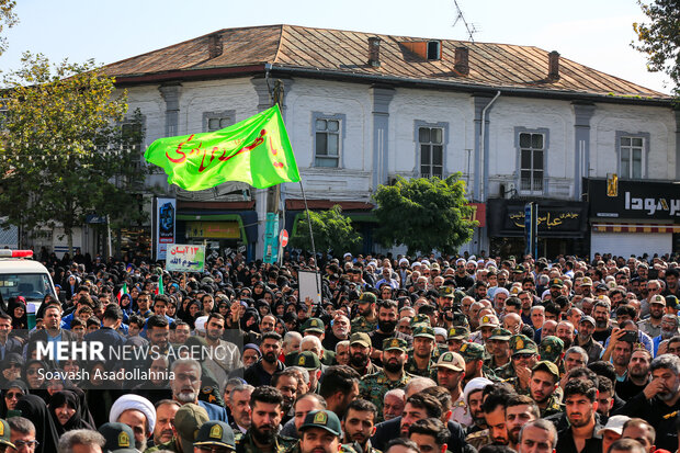 تشییع پیکر شهید «امیرمحمد شمسی» در قائمشهر