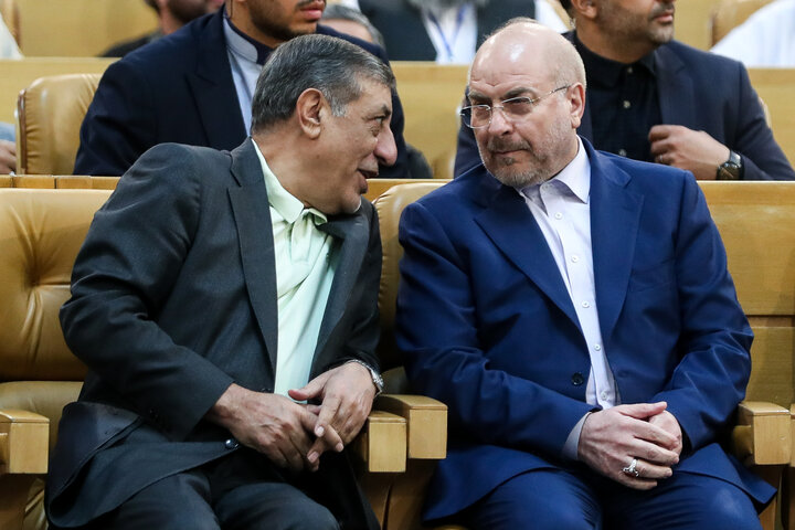 محمدباقر قالیباف و محمدجعفر قائم پناه در اجلاس بین المللی بزرگداشت شهید مقاومت