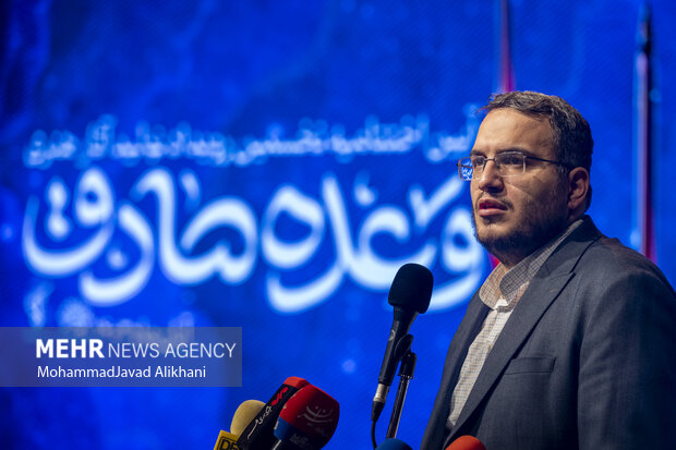  محمد مهدی دادمان رئیس حوزه هنری انقلاب اسلامی در رویداد تولید آثار هنری عملیات وعده صادق