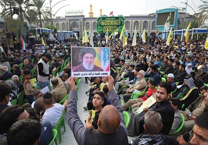 اقامة مراسم أربعين الشهيد السيد حسن نصر الله في كربلاء المقدسة