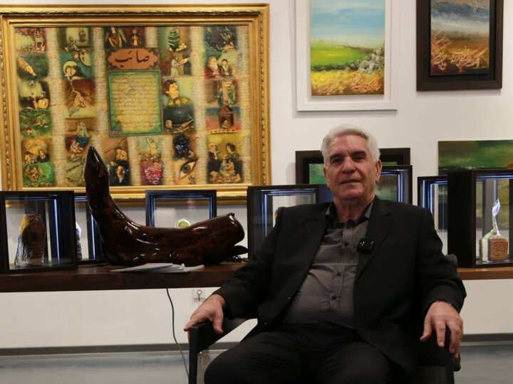 نمایش نقاشی خط و مجسمههای ترکیبی جلیل خلیلی