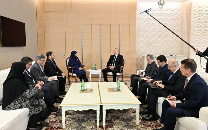 Azeri president Ilham Aliyev meets with Iran's VP Azeri president Ilham Aliyev meets with Iran's VP