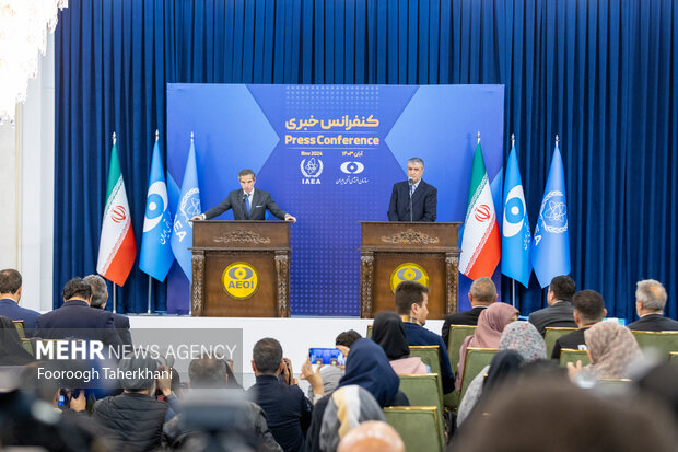 نشست خبری مشترک رئیس سازمان انرژی اتمی و مدیر کل آژانس بین المللی