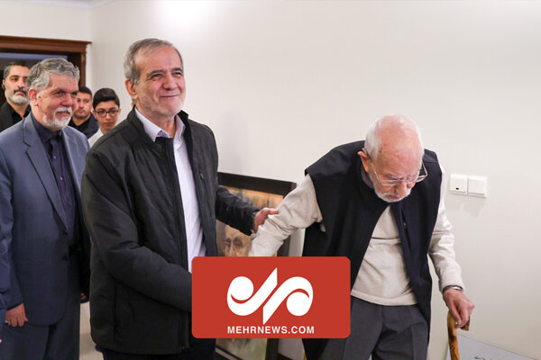 دیدار مسعود پزشکیان با استاد محمدعلی موحد دیدار مسعود پزشکیان با استاد محمدعلی موحد