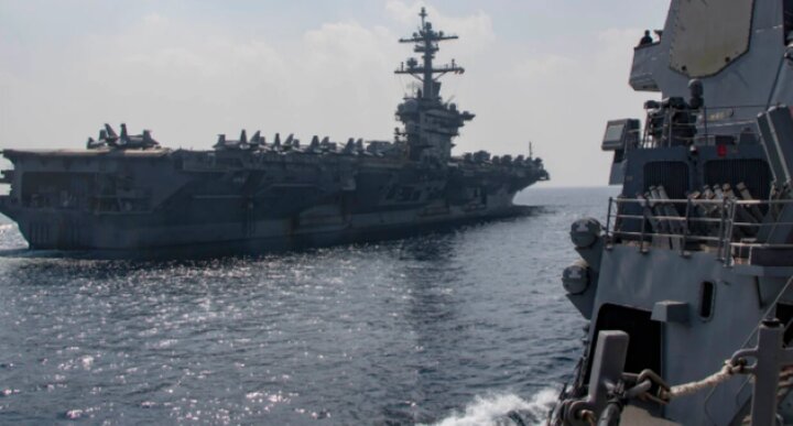 US aircraft carrier leaves Middle East region