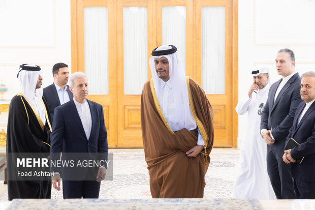 دیدار نخست‌وزیر و وزیر خارجه قطر با وزیر امور خارجه ایران