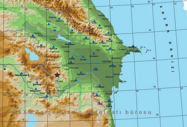 Azerbaycan'ın Laçın ilçesinde deprem meydana geldi