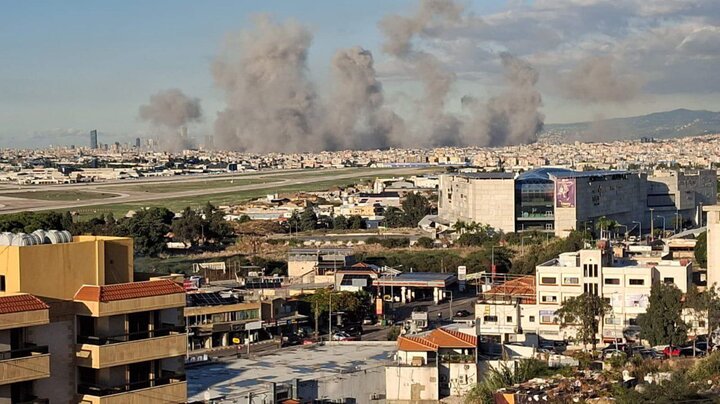 حملات شدید رژیم صهیونیستی به مناطق گستردهای از ضاحیه جنوبی بیروت+ فیلم